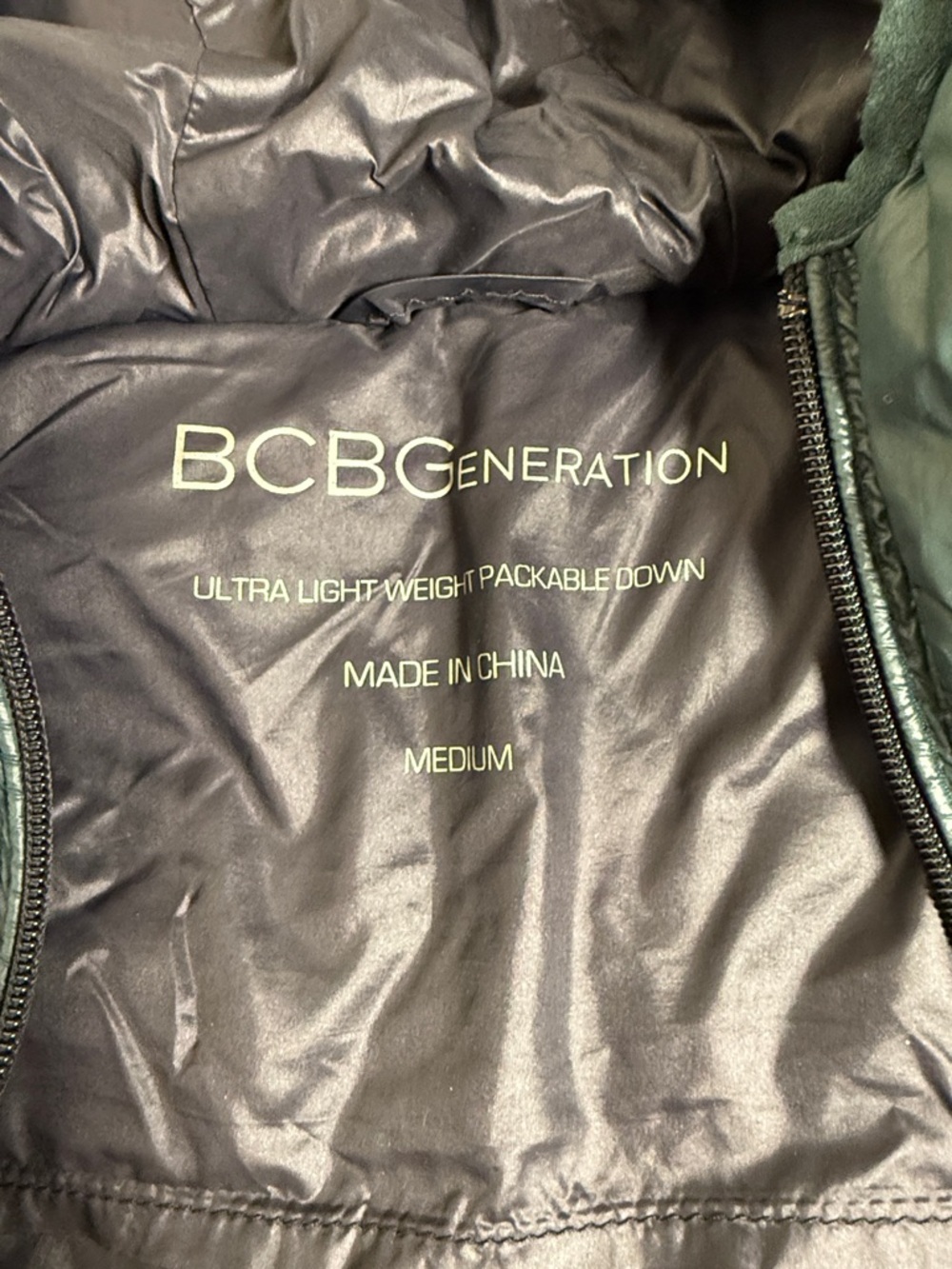BCBGeneration Hooded Packable Puffer Jacket - Teal - Picture 3 of 6
